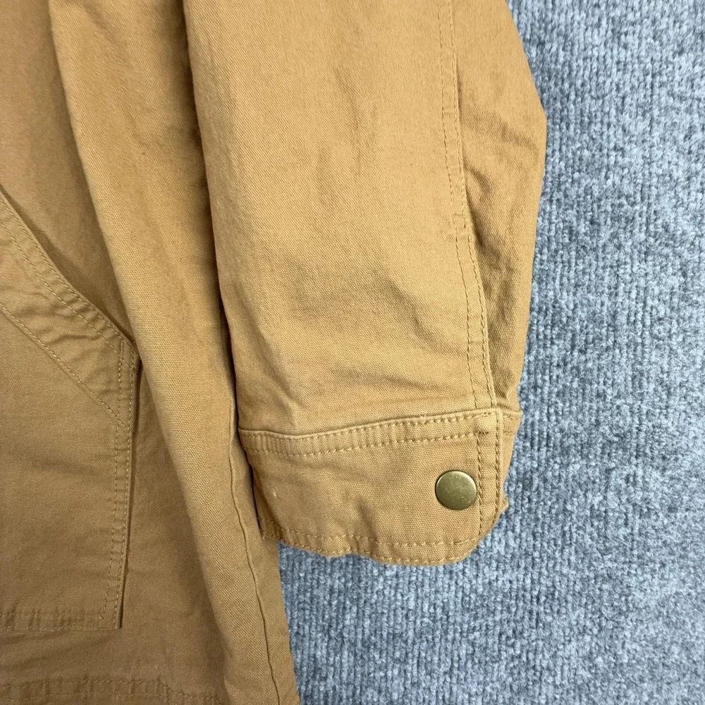 Old Navy 00s Jacket Mens 2XL Brown Canvas Corduroy Collar Workwear Coat